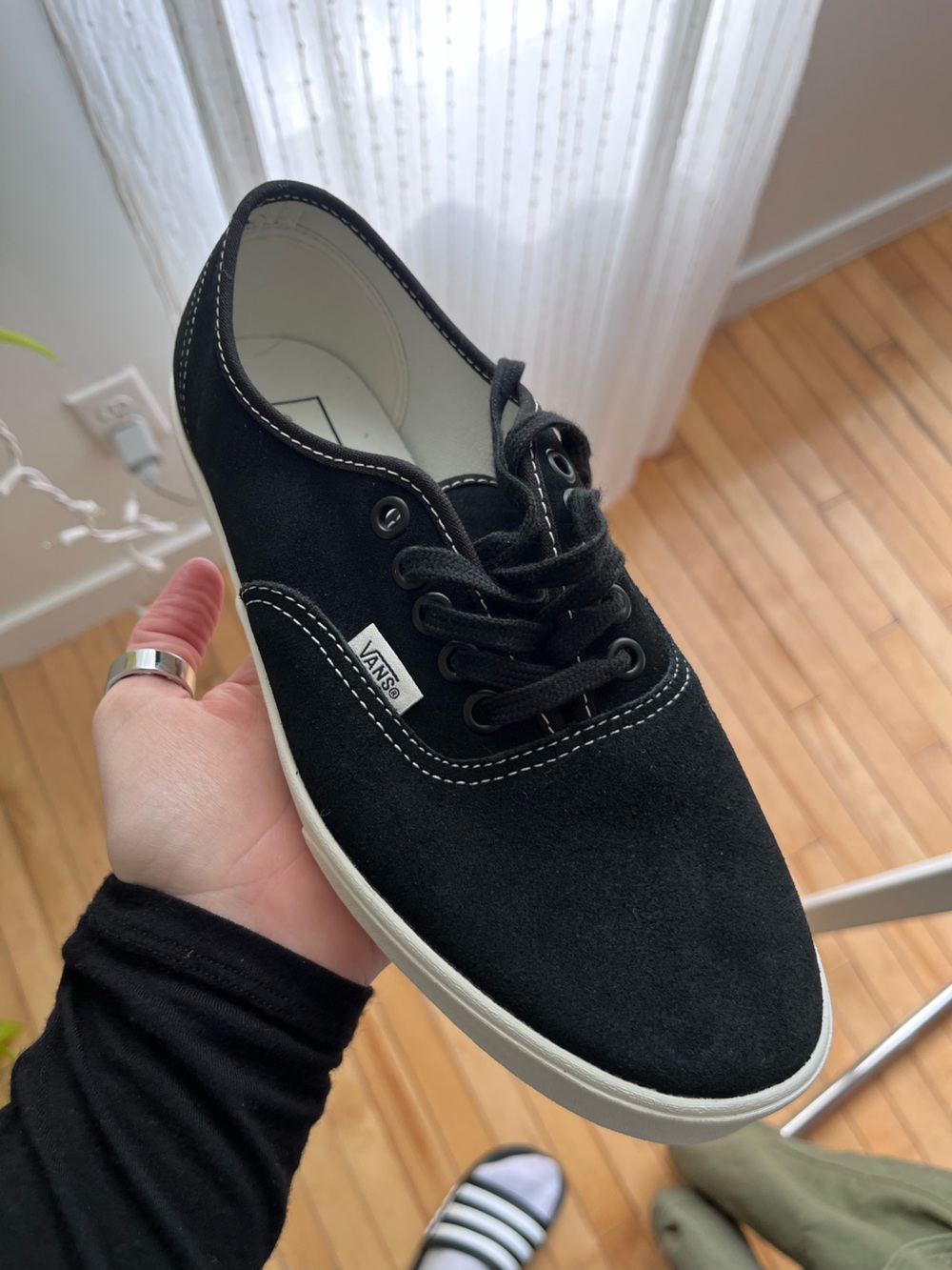 Vans Black Suede Authentic Lo Pro - new in box women’s 8/mens 6.5